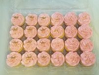 Lemon Cupcakes w/ Strawberry Icing